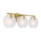 Designers Fountain Sky Fall 25 in. 3-Light Brushed Gold Vanity Light with Etched Fluted Glass Shades for Bathrooms D311C-3B-BG - alternate 4